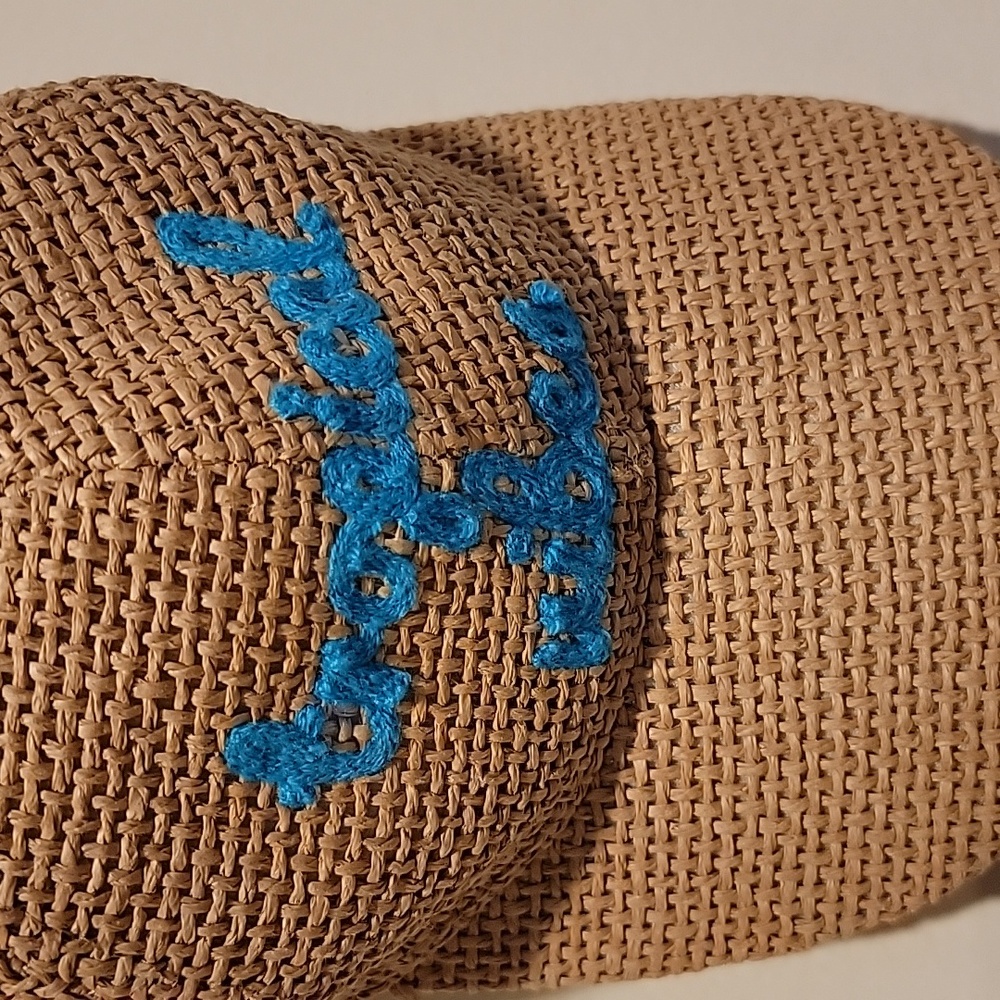 TROPICAL VIBES SPELLOUT HAT straw hat womens hat for beach